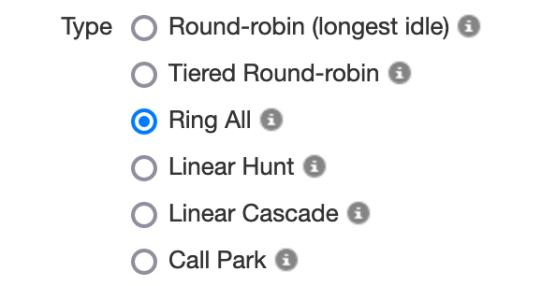 PrimeCall screenshot: call queues - create