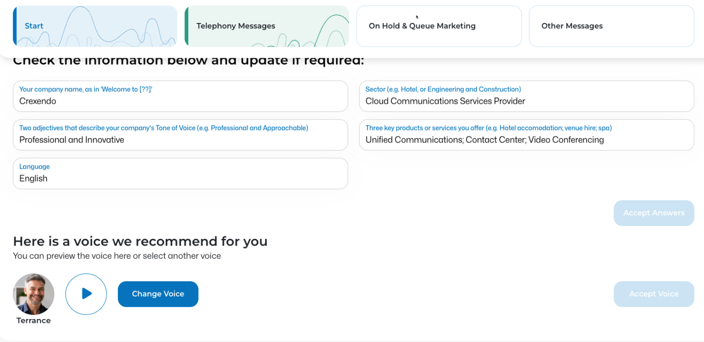 PrimeCall screenshot: voice ai studio - walkthrough