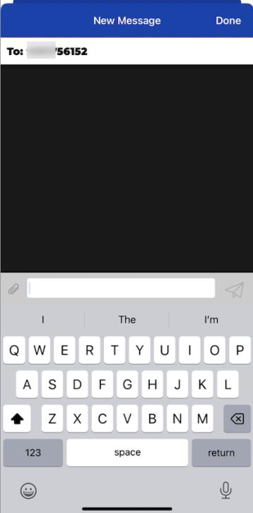 PrimeCall screenshot: sms - using