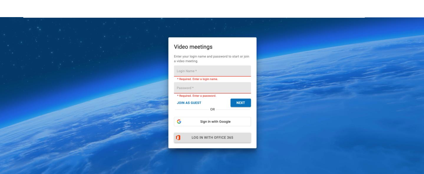 PrimeCall screenshot: meetings - access