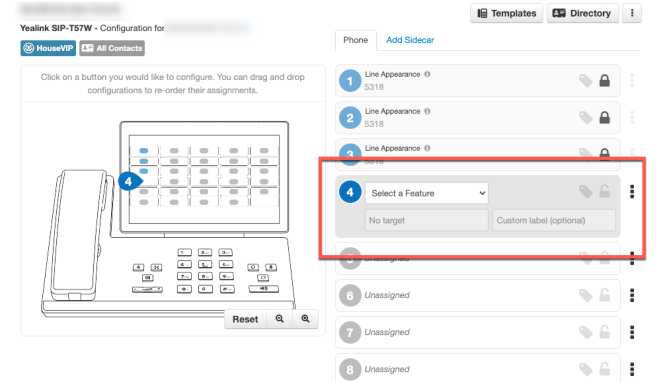 PrimeCall screenshot: button builder - edit