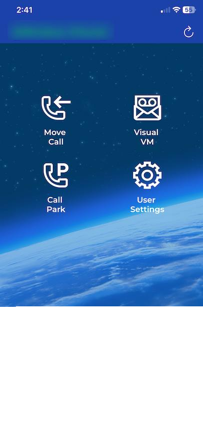 PrimeCall screenshot: mobile app - navigate